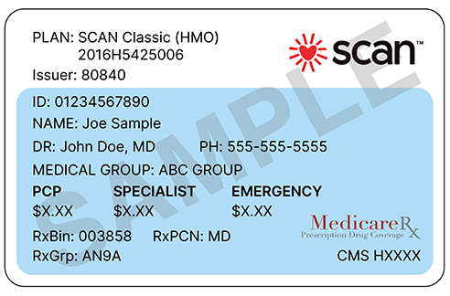 Sample SCAN ID card